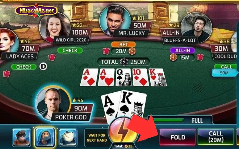 5 hành động có thể thực hiện khi chơi Poker