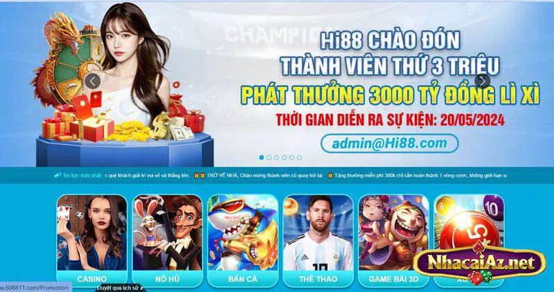 Hi88 thường xuyên tung ra khuyến mãi với mức thưởng hấp dẫn