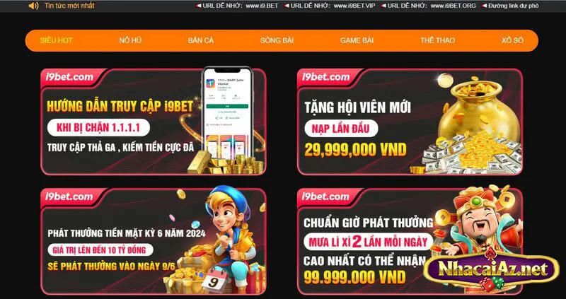 Một số chương trình khuyến mãi i9BET mới cập nhật