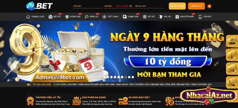 Nhà cái i9BET thường xuyên tung ra nhiều khuyến mãi Hot